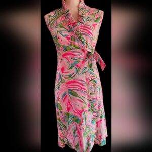 NWT ❗️ Lilly Pulitzer Romee Wrap Ruffle dress multicroc my world size XXS NWT